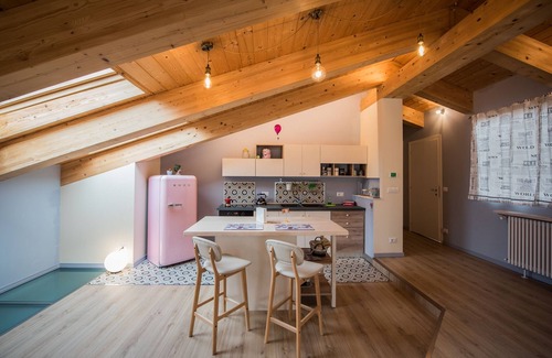 Bussoleno Apartment | Loft, sunny attic of 85 square meters. with terrace overlooking the mountains