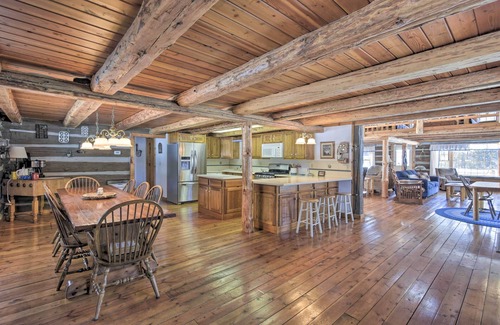 White Lake Cabin | Log Cabin on the Wolf River w/Private Hot Tub!