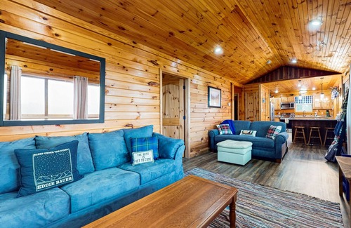 Tazewell Cabin | Lovely dog-friendly cabin overlooking the river w/kids games, Wi-Fi