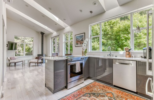 Stevenson House | Lovely house with river & mountain views, deck, grill, washer/dryer & wood stove