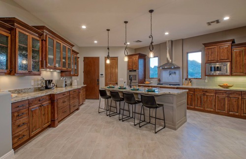 Gold Canyon House | LUX + Exciting Mt VIEWS: Theater, Pvt POOL & Spa, Fireplaces, Fire Pit, Mt Bikes