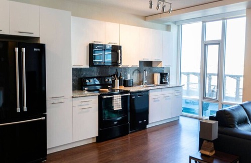 Downtown Edmonton Apartment | Luxe 1BR Apt with Gym: 5-min from Alberta Ground