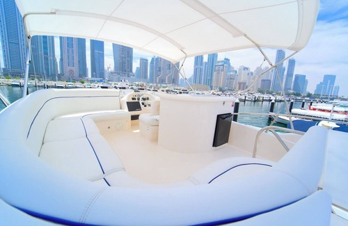 Dubai Boat Rental | Luxurious 2-bedroom on a 50FT Yacht with WiFi, AC in welcoming Dubai