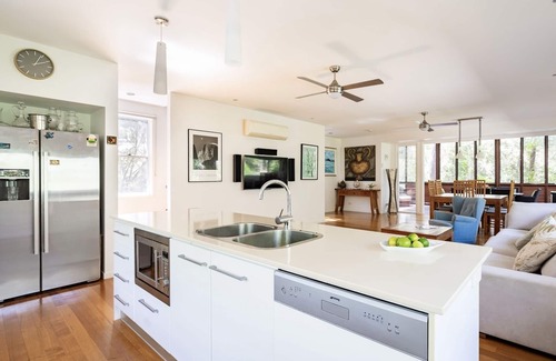 Noosa North Shore House | Luxury 2 bedroom house-family getaway in bushland resort: beach,pool,spa,tennis.