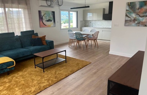 Saint-Clair-du-Rhone Apartment | Luxury air-conditioned accommodation at the foot of Pilat. Brand new. 6 travelers.