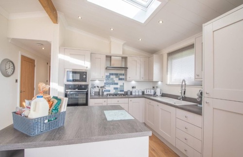 Lochwinnoch Cabin | Luxury Family Beechwood Lodge With hot tub