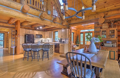 Westcliffe House | Luxury Log Home - Access to Rainbow Trail, Mountain Views, Private Pond & Creek!