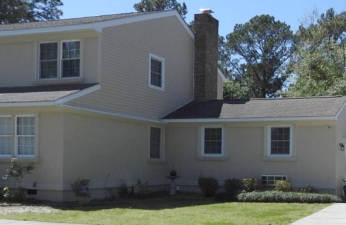 Myrtle Beach Apartment | Luxury Master Suite king size bed full bathroom in the center of Myrtle BeachSC