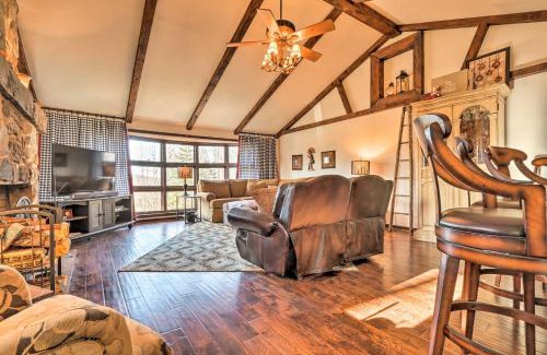 Seisholtzville House | Macungie Cabin with Fireplace Near Bear Creek Skiing