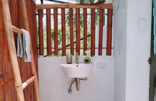 Tubod Cabin | Mahogany Cabin at Las Terrazas de Barili. 1 Queen Bed plus 1 extra single bed.