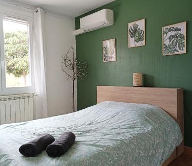 Thuir Villa | Maison 6 pers, avec jardin, clim et pétanque