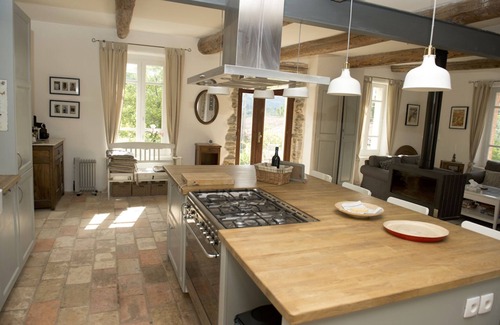 Roquebrun House | Maison de Farine's La Grande Maison has a pool, large terraces, and lovely views