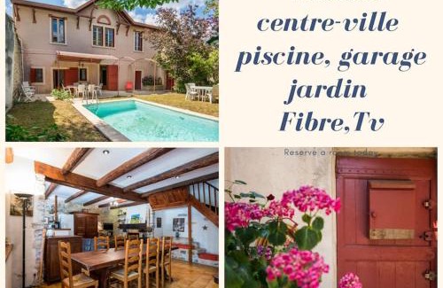 Millau Apartment | Maison Eugène centre-ville piscine jardin fibre garage