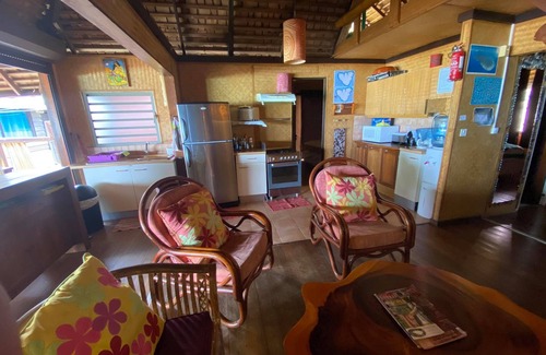 Moorea-Maiao House | Maison SUR Belle Plage Plage Blanche Bungalow