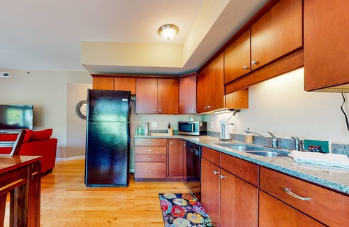 West End - Clingman Avenue Condo | Marvelous dog-friendly condo with W/D, board games, full kitchen, & Pack-N-Play