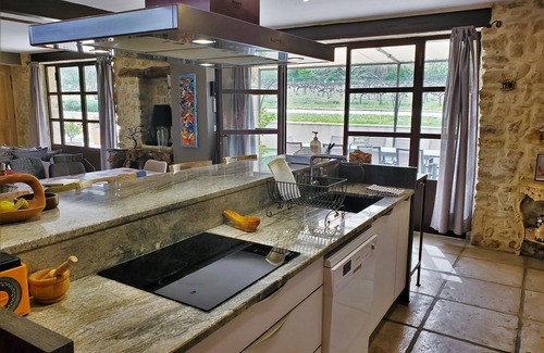 Saint-Julien-de-Peyrolas House | Mas private fenced pool, 5 min Gorges Ardèche, CLIM, WIFI, quiet.