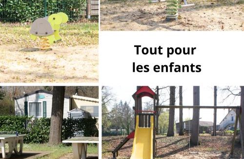 Trogues House | Mobil-home équipé pour un séjour au vert avec piscine