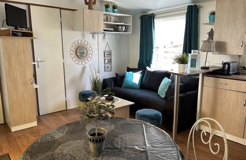 Cote d'Azur- French Riviera House | MOBILE HOME 150 m PAMPELONNE BEACH -SAINT TROPEZ- Toison d'Or 5 stars