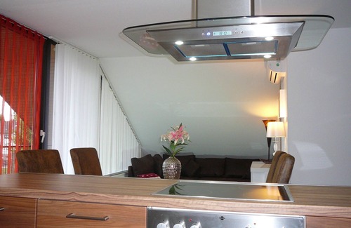 Siekholz Apartment | Modern apartment with air conditioning, porch, garden, sunbathing area, gazebo, pond