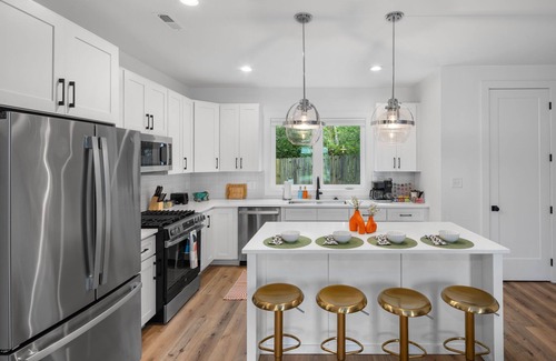 Downtown House | Modern, Cozy Home near Downtown & NC State w/Patio, King Bed, Mini Golf