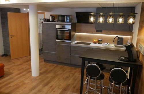 Schwarzenbach an der Saale Apartment | Modern basement holiday apartment with pleasant underfloor heating