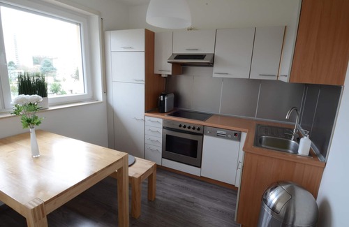 Kranichstein Apartment | Modern designer studio with great forest view and excellent transport links