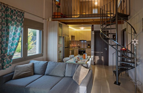 Asteri Villa | Modern family villas Sandy-Evi in Asteri, 2 buildings, private pool