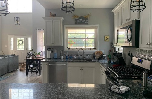 Johnsonville House | Modern farmhouse on water w/dock! 11.8 miles to Saratoga Horse Racing!