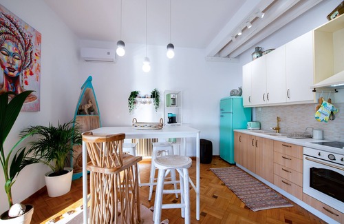 Piraeus Apartment | Modern Loft with panoramic view. Central location next to metro,train,harbor.