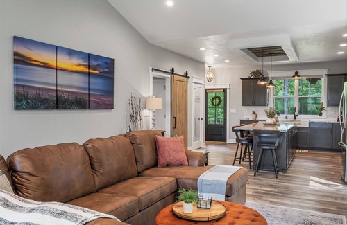 Egg Harbor Cabin | Modern, New Egg Harbor Retreat | Dog-Friendly, Fire Pit