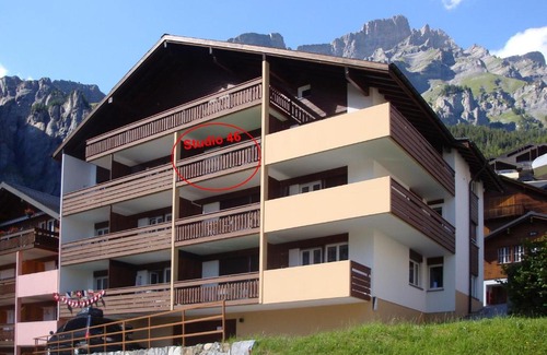 Leukerbad Apartment | Modernes Wohlfühlstudio im Haus Eldorado mit Traumaussicht