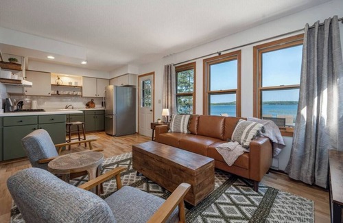 Cohasset Cabin | Moose Point Lookout - Two Bedroom cabin- Sunroom, Dock and Private Beach + Kayaks & Paddle Board