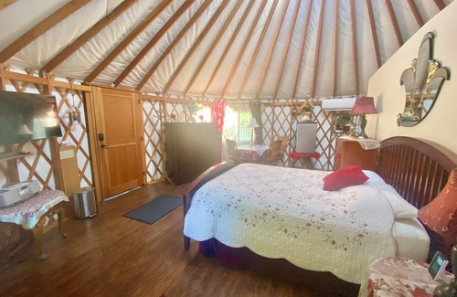 Veneta Bed & Breakfast | Mystical Rose is a whimsical flower themed & fully furnished Yurt.