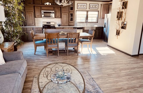 Galloway House | New Design Farmhouse for couple getaway large deck soaking tub w shower