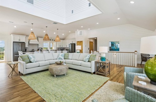 Pine Island House | Newbern - New Cons. Semi Oceanfront in Corolla with Fire Pit, Elevator, Hot Tub and More!