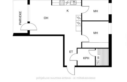 Etela-Kaarela Apartment | Nice 74,5 m2 ap for 6 with parking and sauna