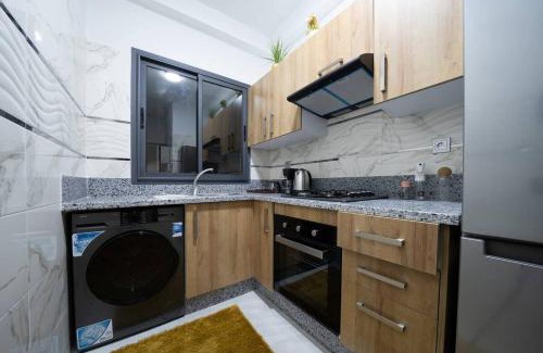 Ain Harrouda Apartment | Nice & Comfortable 2BHK panoramic balcony with swimming pool