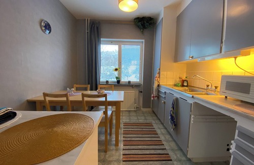 Ljungaverk Apartment | Nice cozy apartment with separeate bedrooms large living area, kitchen, bathroom