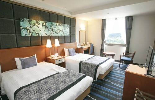 Kita Ward Hotel | Nonsmoking Twin Room with Park View Free flat /Okayama Okayama