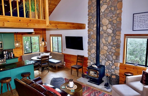 Idyllwild Cabin | Oasis at Riposo: Hot Tub, Sauna, Art Room, small dogs welcome