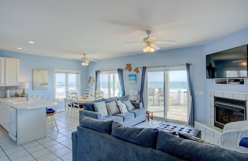 Village of Stump Sound House | Oceanfront home with a pool, tennis, beach access, all new appliances