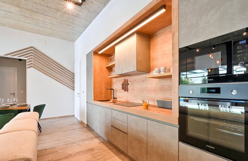 Koprivnica House | On the outskirts of Koprivnica is this modern vacation home with swimming pool and indoor spa area.