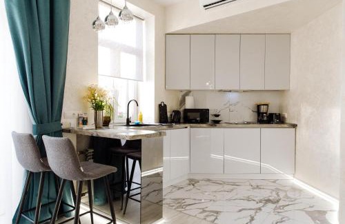 Petrovskoye Apartment | Panorama Luxury Apartment in The House with a Spire, a historical building in the city centre