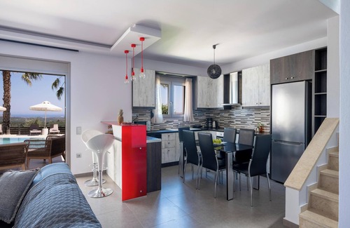Geropotamos Villa | Panoramic Views, heated pool & barbecue!