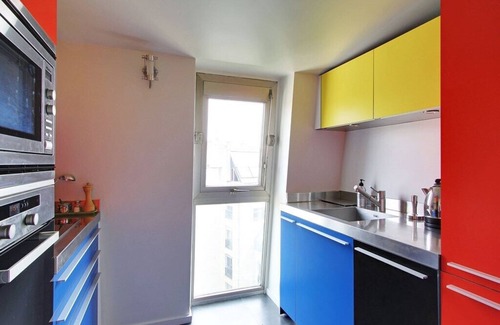 Archives Apartment | Parisian Stylish & Modern - 1BR in Marais, Rooftop Views