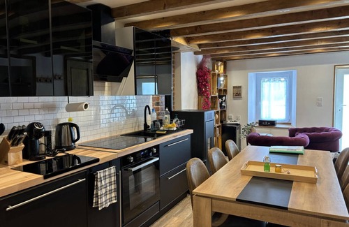 Saint-Nicolas-des-Biefs Cottage | Peaceful mountain getaway with fireplace and pets allowed