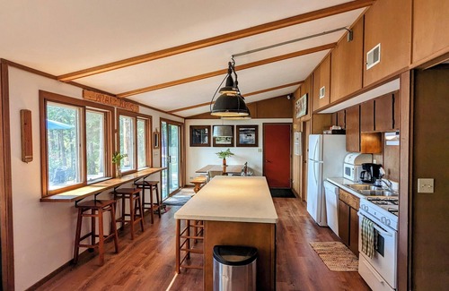 Solon Springs Cabin | Peaceful & private 4-season family cabin on the beautiful Bony Lake sandbar!
