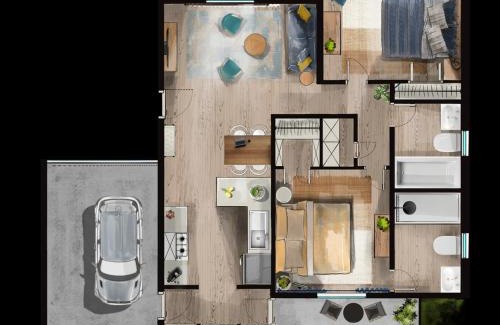 Evergreen House | Peaceful Townhome Enclosed Garage Fast Wifi