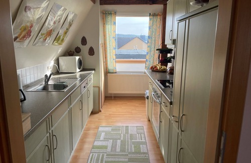 Radebeul Apartment | penthouse with balcony, spacious, furnished in a mediterranean style