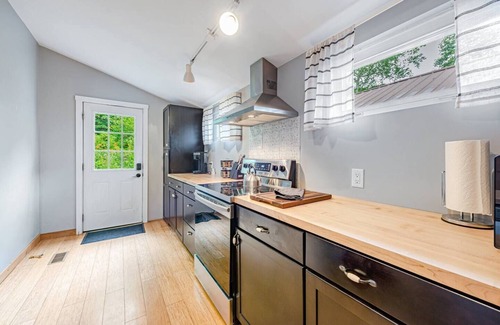 Ligonier House | Pet Friendly Creekside Cabin at Darlington Fish and Swim from the Back Yard!
